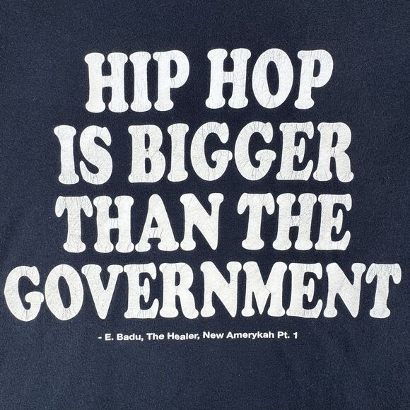 Erykah Badu Hip Hop Is Bigger Than The Government Concert Tee Small Black R&B - Picture 2 of 8